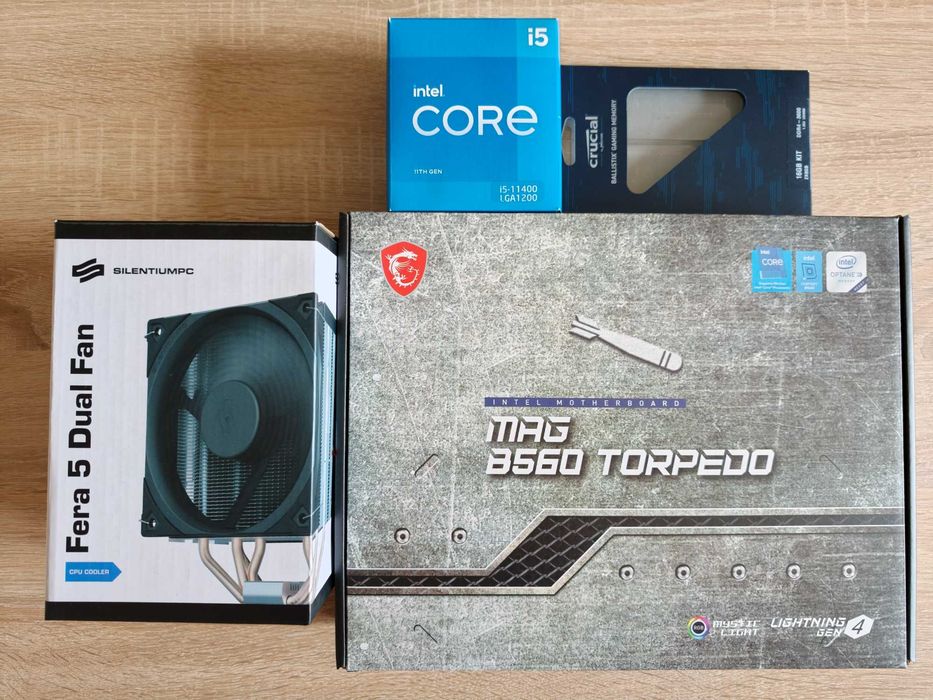 Intel i5-11400 | MSI MAG B560 TORPEDO | 16GB DDR4 3600 CL16 | ENDORFY Fera 5 | Zestaw CPU + MOBO + RAM