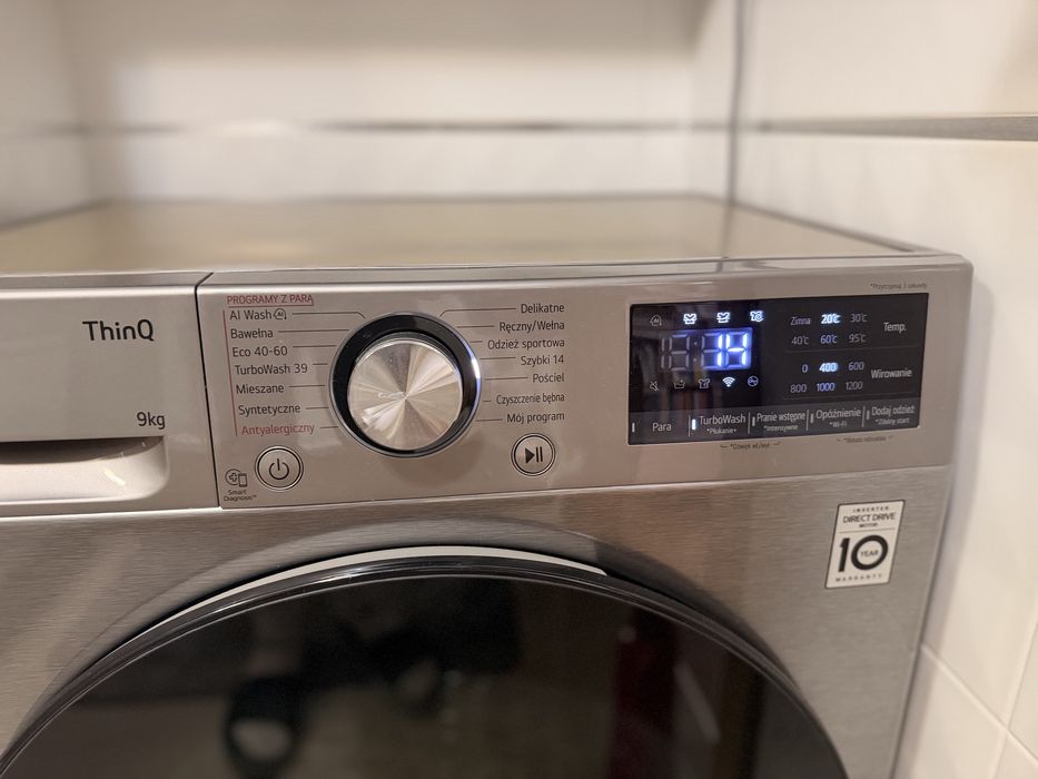 Pralka LG Vivace MF2W9S72YP 9 kg Slim 47,5 cm WiFi – gwarancja
