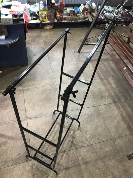 Вешалка стойка метал для одежды напольная двойная