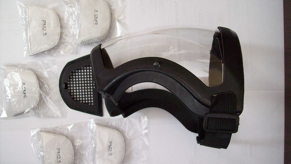 Pyłoszczelna, odporna na uderzenia maska ochronna twarzy