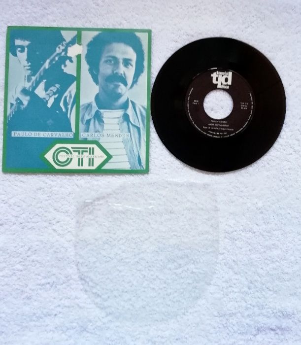 Disco vinil de 7” Paulo de Carvalho e Carlos Mendes - OTI Festival
