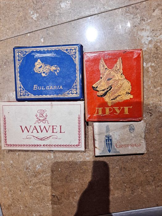 Zestaw kolekcjon. pudełek PMT  Bulgaria, Drug, Wawel, Grunwald