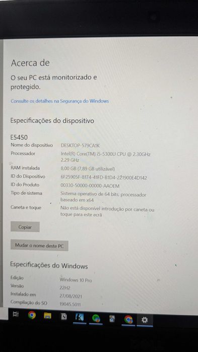 Portátil Dell Intel-core i5 E5450