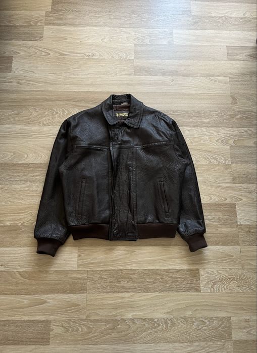 DEERSKIN RARE VINTAGE GRAIN LEATHER deer skin genuine leather baggy archive fit шкіряна куртка кожаная куртка