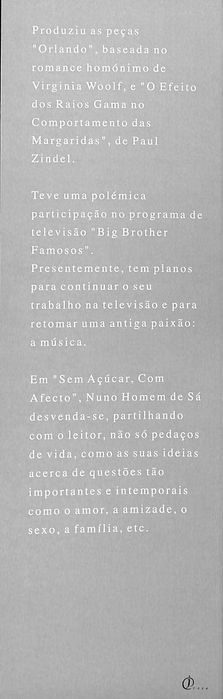 "Sem Açúcar, Com Afecto" de Nuno Homem de Sá [Novo]