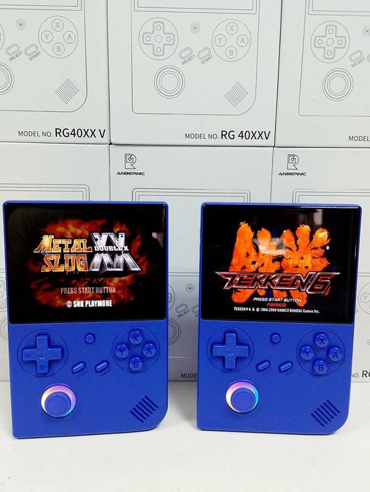 Ретро ігрова приставка Anbernic RG40XX V синя 64GB PlayStation Денди