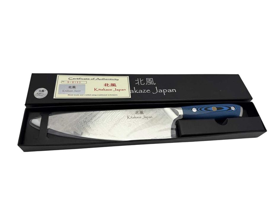 Japoński Nóż Szefa Kuchni Kitakaze Japan 19cm Pudełko + Certyfikat