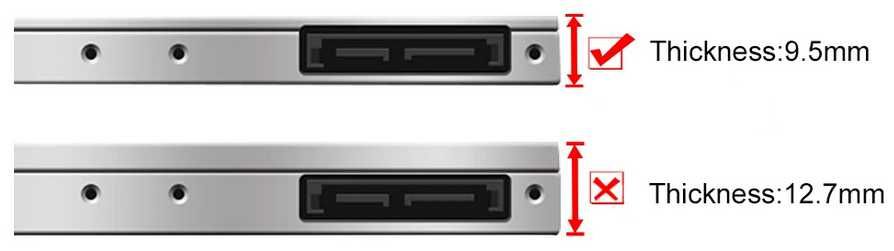 Caddy Sata - Substituiu leitor de dvd por um SSD nos portáteis (9.5mm)