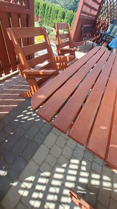 Zestaw ogrodowy stół, 6 krzeseł + ławka