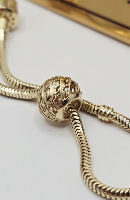 Złoty charms ażurowa kulka próba 585 14k