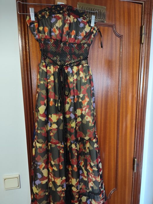 Vestido floral comprido