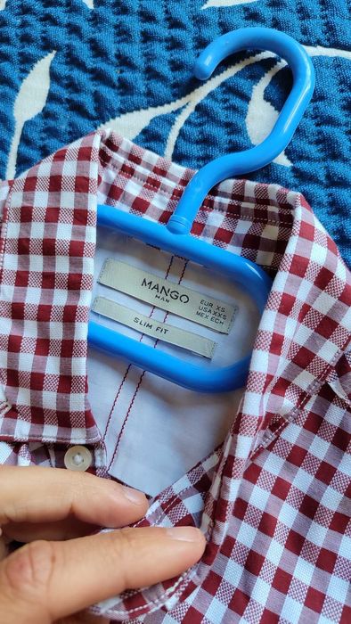 Camisa Xadrez Homem Mango | Tamanho XS | Slim Fit
