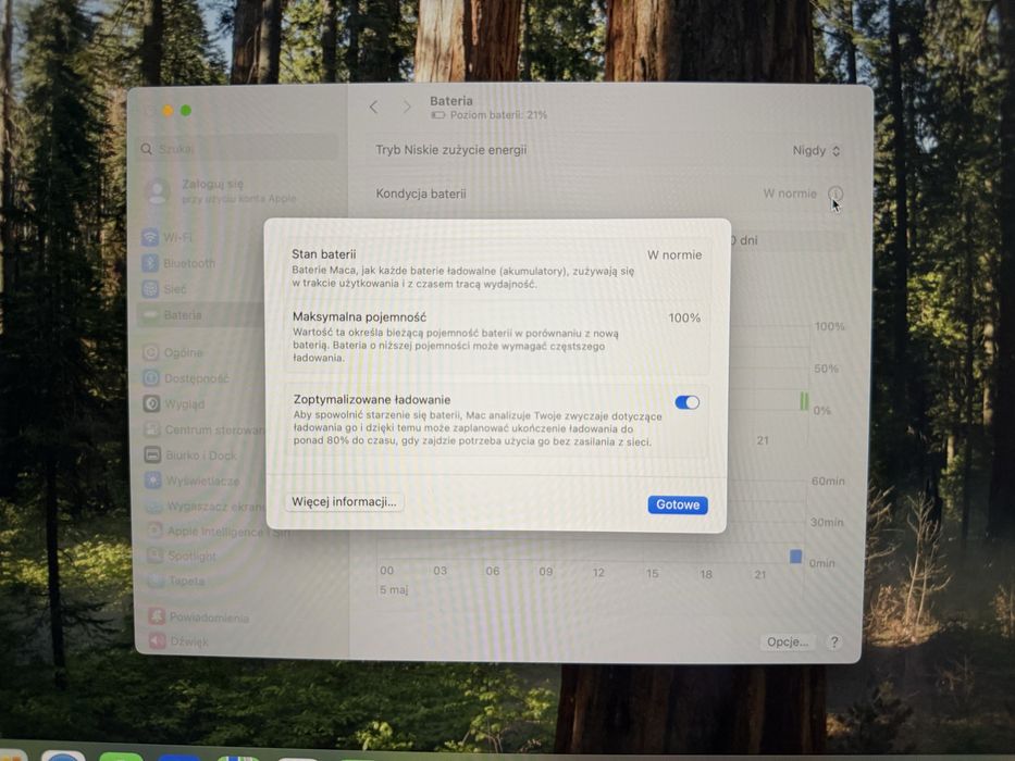 MacBook Air M2 13” / 16GB / 256GB / stan idealny / 100% baterii