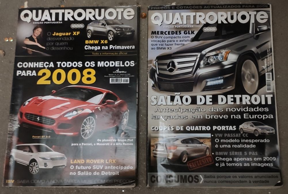 Revistas carros Quattroruote – Janeiro e Fevereiro 2000 (colecionador)