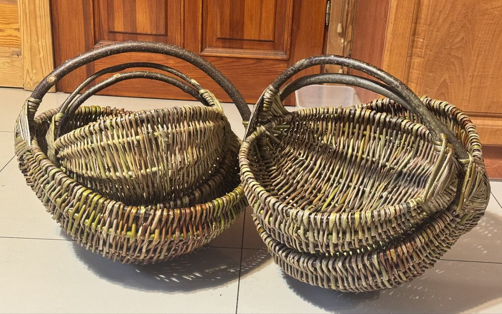 Kosze wiklinowe koszyki rękodzieło 35x40cm
