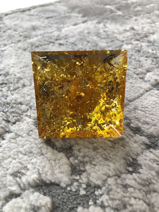 Pack 3 Pirâmides Orgonite Signos | Ametista + Pedras | Energia