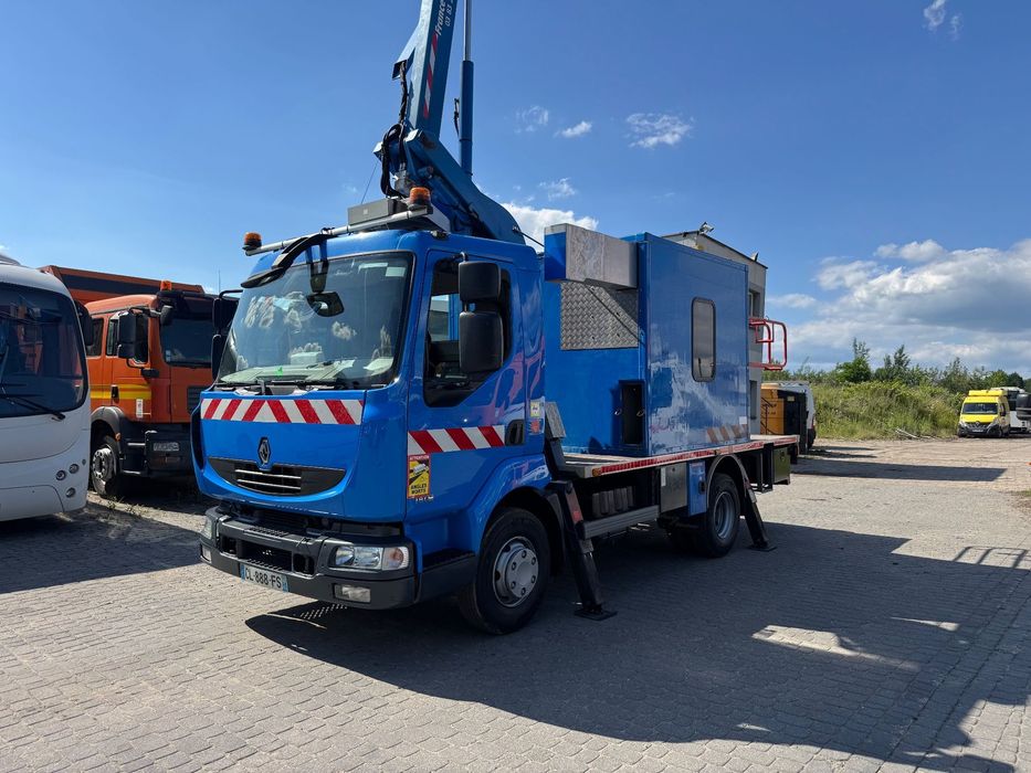 Renault Midlum 180DXi Zwyżka 15m Euro5 klimatyzacja Mobilny Podnośnik Koszowy  Kosz 265kg 14Metrów Podnośnik koszowy