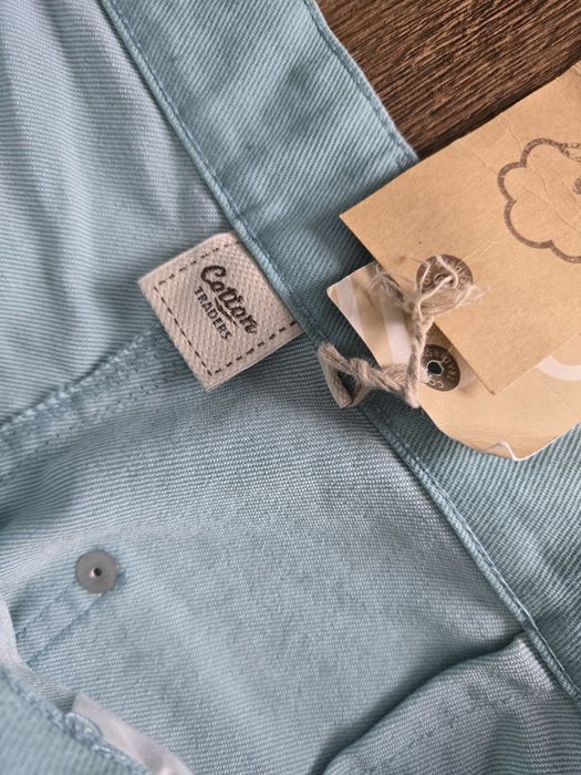 Miętowe rybaczki jeansowe uk10 eur38