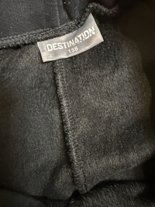 Ciepłe dziewczęce spodnie na polarze legginsy rozm 158