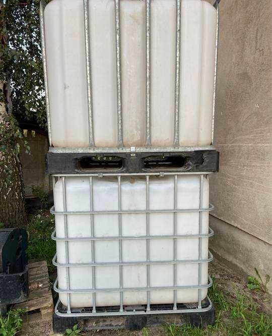 Mauser 1000l uszkodzony IBC zbiornik na wodę odpady złom 100x120x125cm