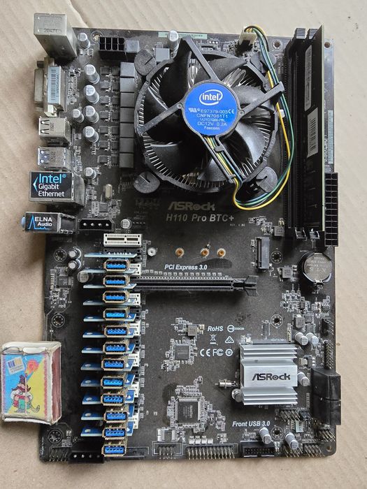 Опт лот для майнинга: 5х готовых баз ASRock H110 Pro BTC+ (в сборе) + 4х БП HP 2250W + Райзеры