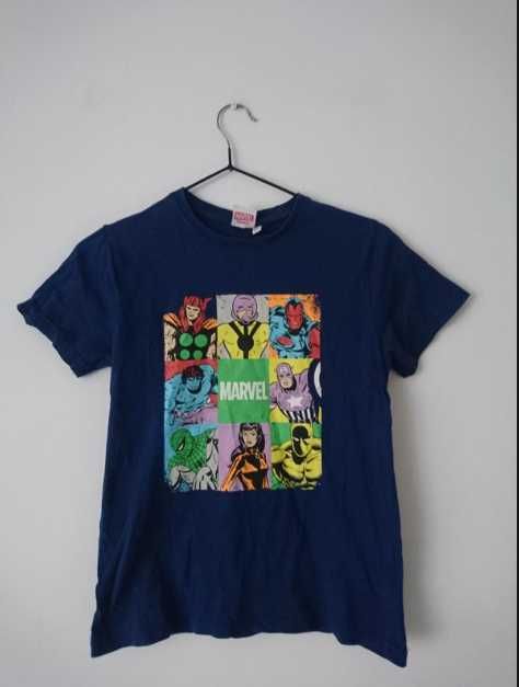 Granatowy tshirt Marvel, r 140cm
