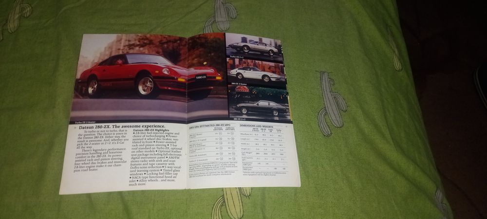 Брошюра Nissan та Datsun 1983 року випуску 83 280-ZX