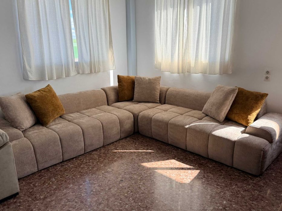 Sofa Modular castanho Novo Paga na ato entrega Envio gratis
