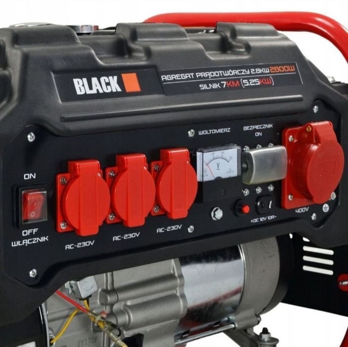 Бензиновий генератор BLACK-13606 2800w ПОЛЬЩА