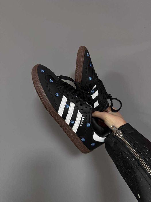 Adidas Samba OG Floral Black, адідас самба чорні, самба черные цветы