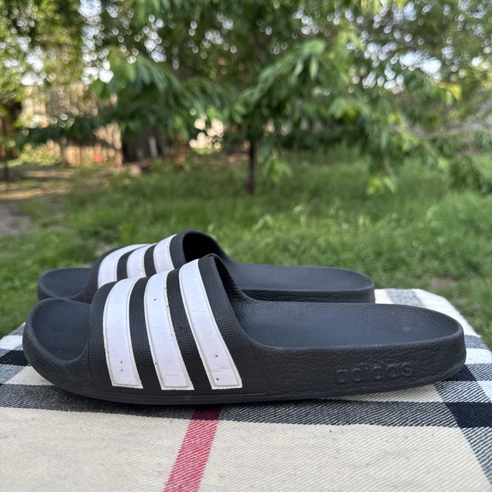 Тапочки Adidas Black/White, 38-39 размер, Оригинал, Шлёпки, Шлёпанцы
