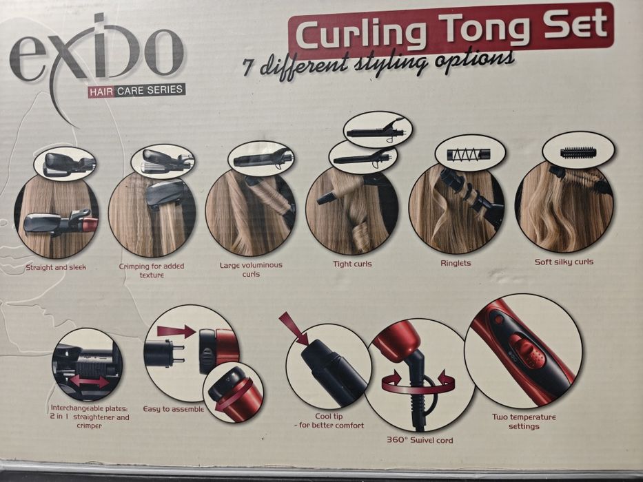 Lokówka, prostownica zestaw do stylizacji włosów