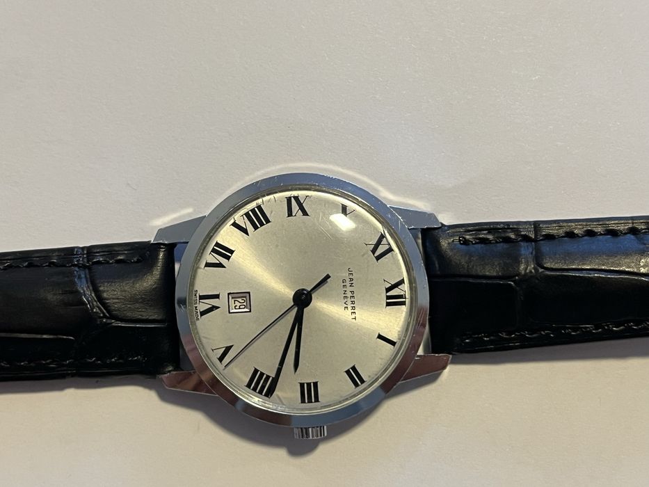 Zegarek Jean Perret Geneve 17j 60/70’ super płaski cienki