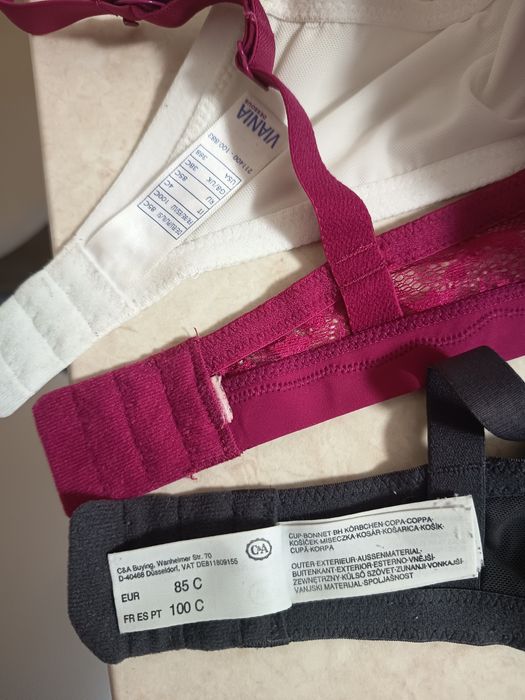 Stanik biustonosz 85 C zestaw 6 sztuk koronkowe
