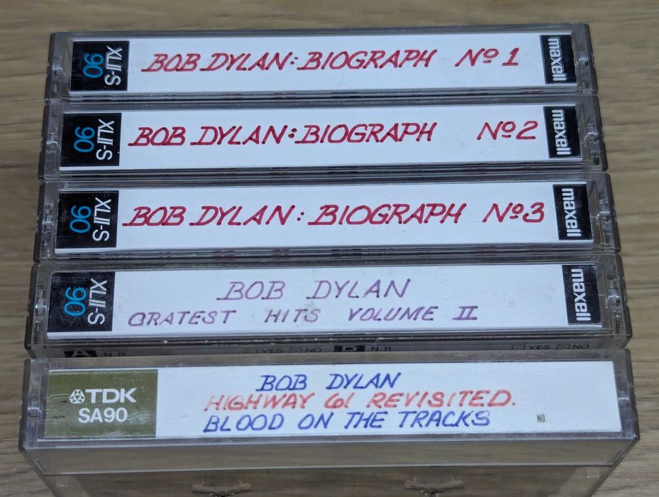 Аудио касети MAXELL XLII-S 90, TDK SA 90 лот 5шт Bob Dylan  колекція