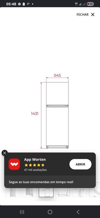 (Avariado)Frigorífico TEKA RTF 2510 E (Estático - 143 cm - 204 L - Branco)