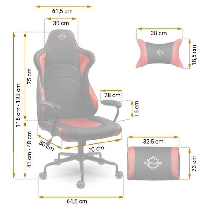 NOWY Fotel Gamingowy Biurowy Obrotowy DLA Gracza PROFESJONALNY FV