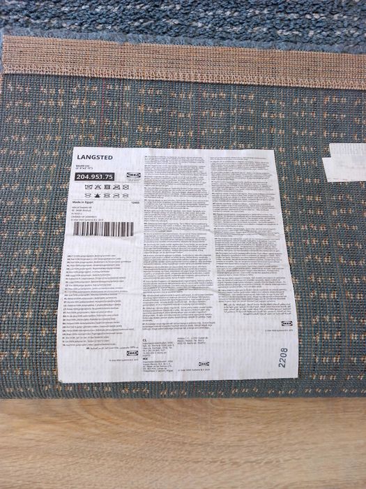 Dywanik dywan  IKEA Langsted 60x90 cm niebieski