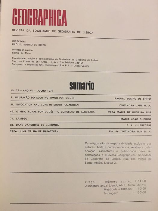 Geographica. Raquel Soeiro de Brito. Timor. África