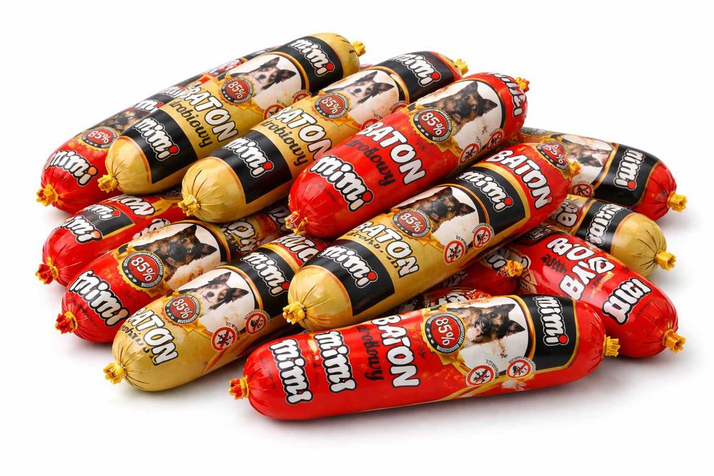 Karma mokra baton drobiowy i wołowy mix 30szt 900g