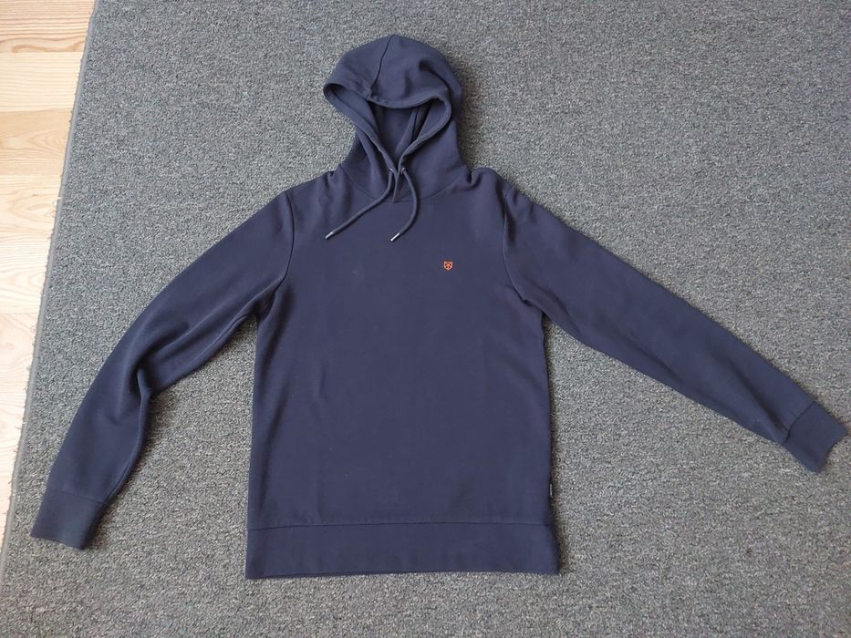 Bluza z kapturem Jack & Jones Premium rozm. S navy hoodie small logo
