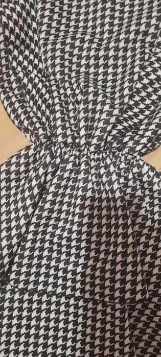 Sukienka pepitka falbany Pakuten Xs/S