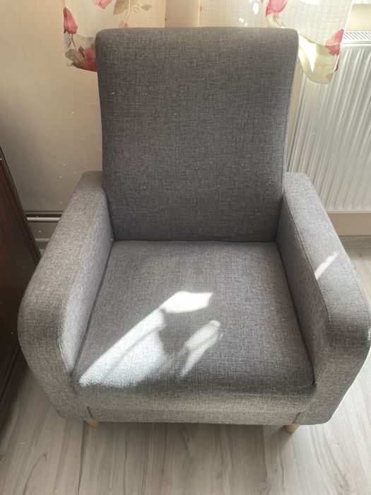 Dwa fotele szare