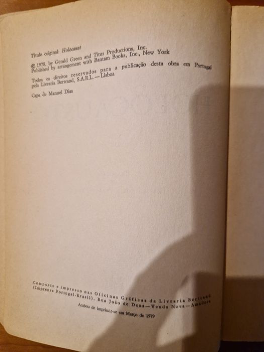 "Holocausto", de Gerald Green, sgunda edição, 1978