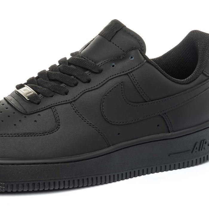 Мужские кроссовки Nike Air Force 1 Black Premium. Размеры 41-45