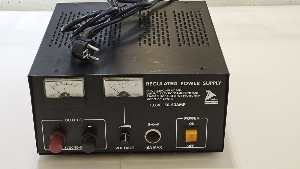 Zasilacz transformatorowy 50/53 A 12-15 V radia CB krótkofalarski 13,8