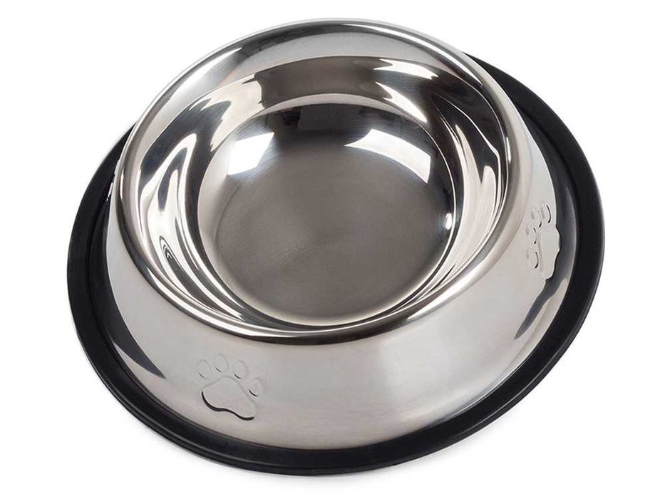 Miska metalowa dla psa srebrna 1,3 litra