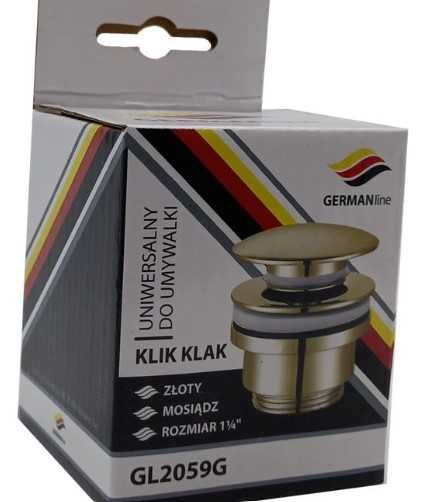 Korek do umywalki KLIK - KLAK GL2059G złoty GERMANLINE