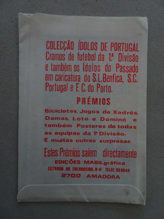 Carteira de cromos fechada Futebol Ídolos de Portugal - Espinho