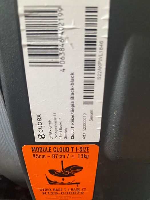 Fotelik cybex Cloud t + baza